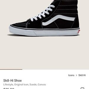 Vans Sk8-Hi Black and White High-Top Sneakers
